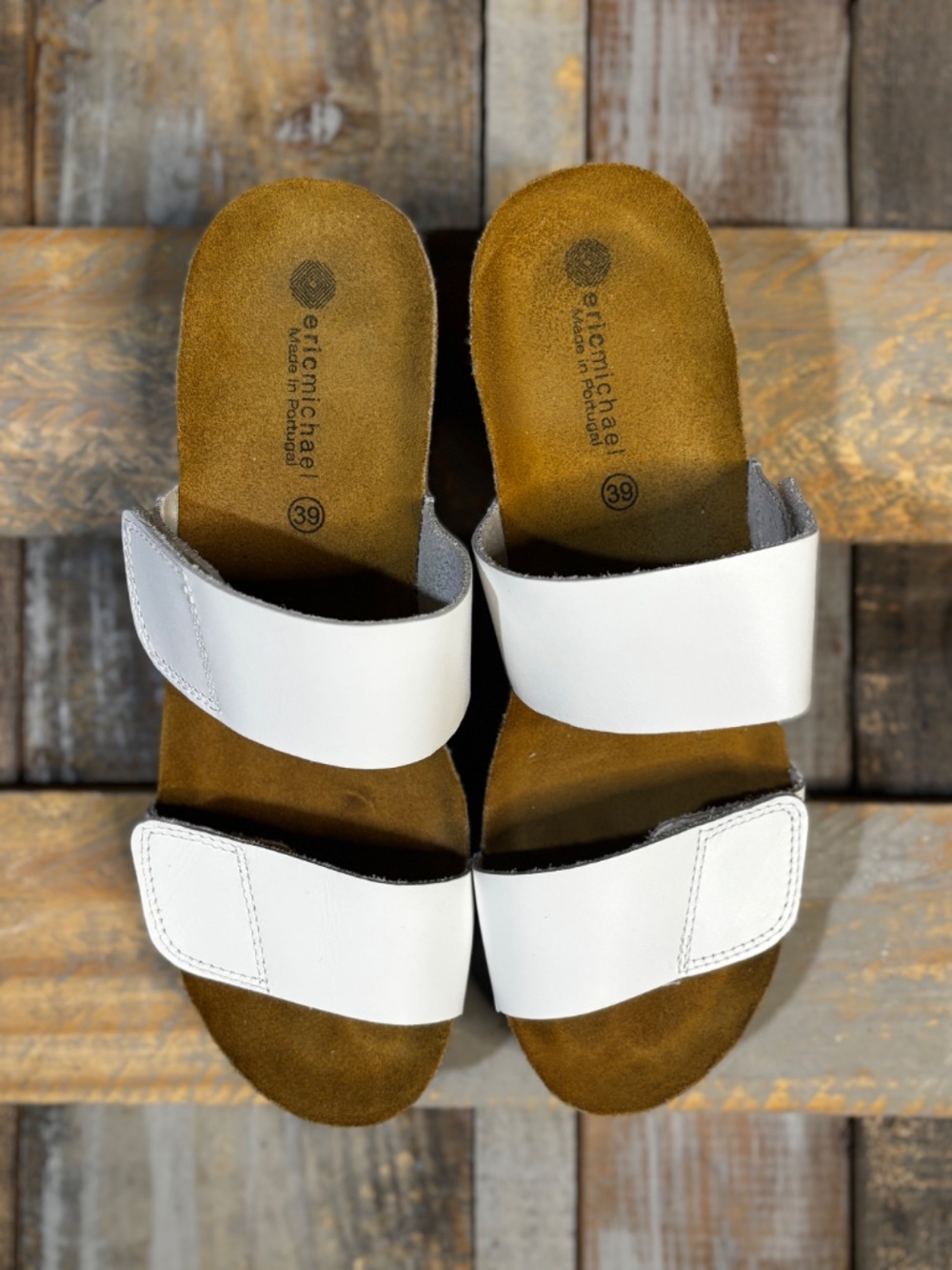 NWOT [Eric Michael] White Cork Platform < Lily > Wedge Sandal | 39 · 8.5 - 9 - Picture 7 of 13